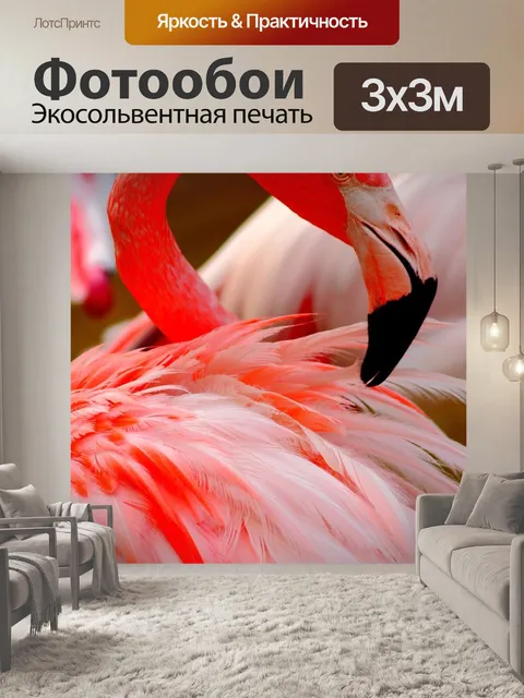 Фотообои Фламинго