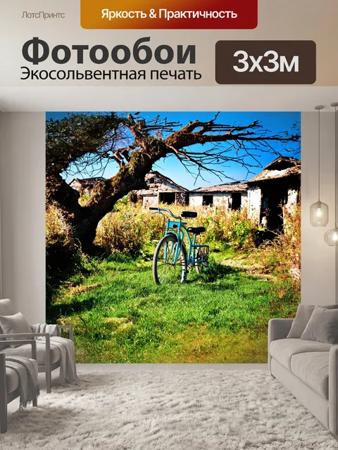 Фотообои участок заброшенной деревни