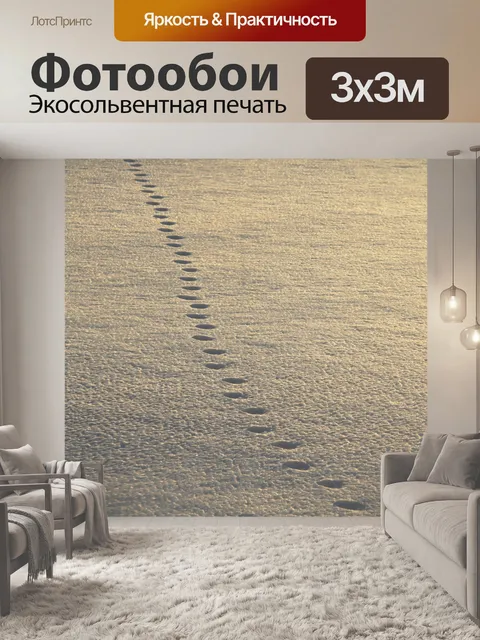 Фотообои Шаги в снегу