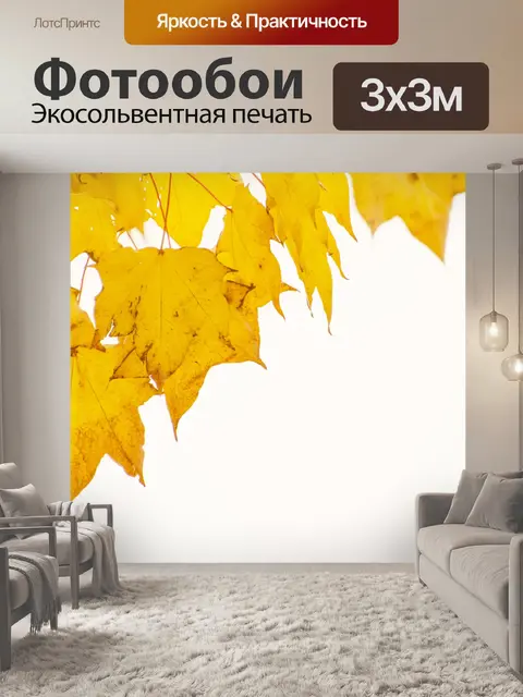 Фотообои осенних листьев