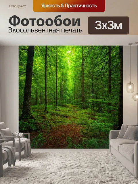 Фотообои с разнообразными звуками природы, создающими успокаивающую атмосферу