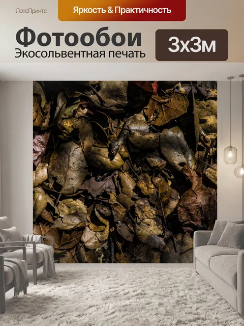 Фотообои Фон опавшие листья