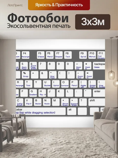 Фотообои Inkscape горячие клавиши