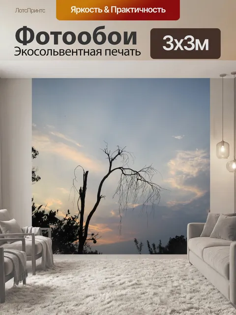 Фотообои мягкие розовые закат облака