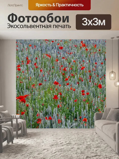 Фотообои Поле маков