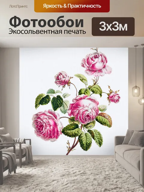 Фотообои Роза цветут винтажное искусство
