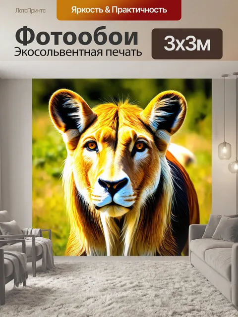 Фотообои животные в стиле малярные краски