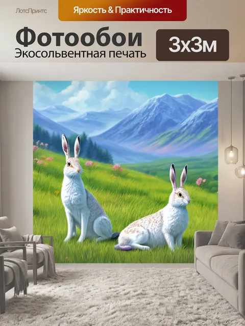 Фотообои с зайцами