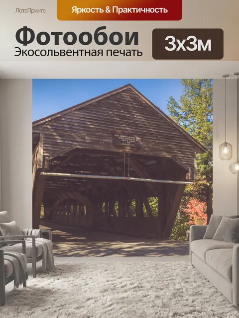 Фотообои Крытый мост Олбани