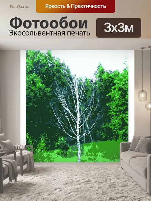 Фотообои Голые березы в лесу