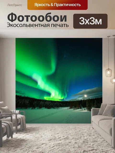 Фотообои в мрачной зимней ночи