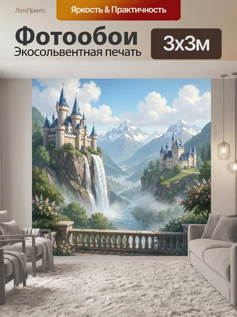 Фотообои Сказочные замки в горах