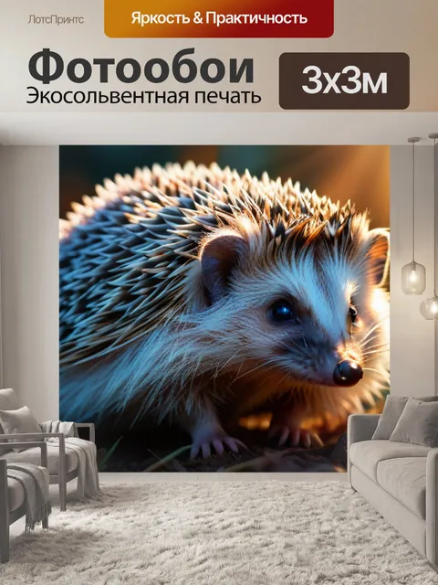 Фотообои с ежиком