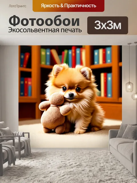 Фотообои очаровательный щенок померанского шпица