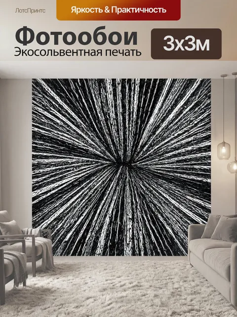 Фотообои абстракция в стиле черно-белый