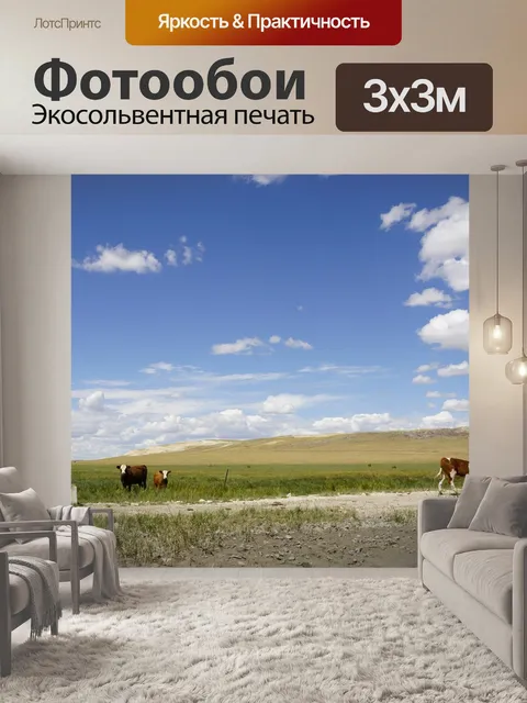 Фотообои Голубое небо и белые облака