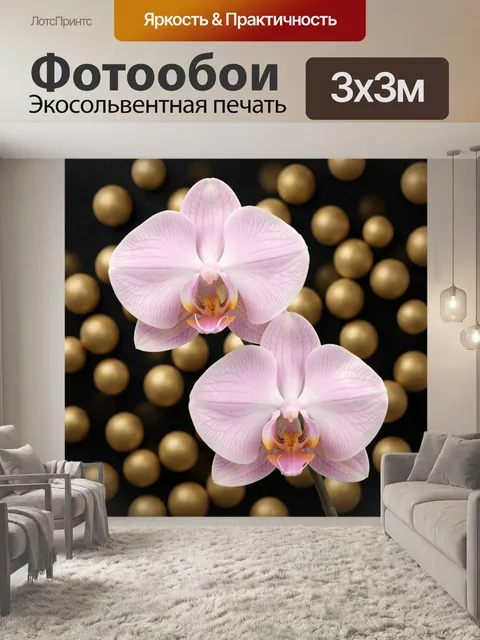 Фотообои Орхидеи на темном фоне
