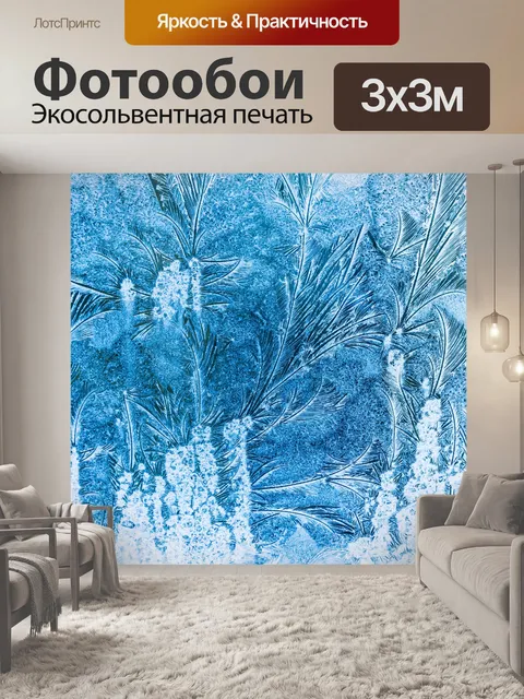 Фотообои иней на окне