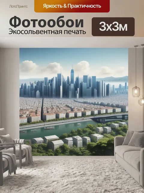 Фотообои пейзаж с видом города