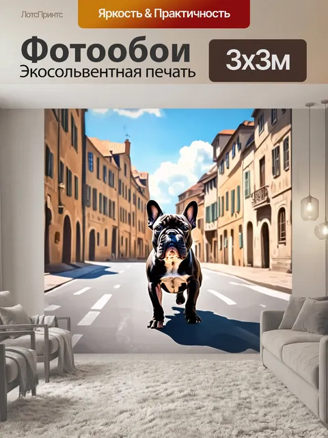 Фотообои картинка с французским бульдогом