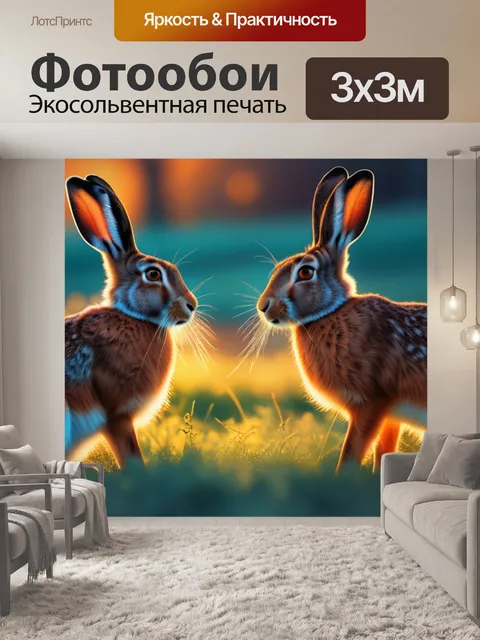 Фотообои с зайцами