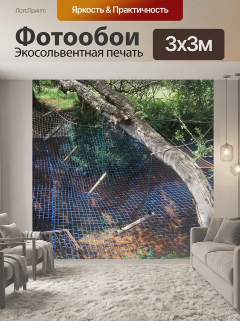 Фотообои грузовая сетка через канаву