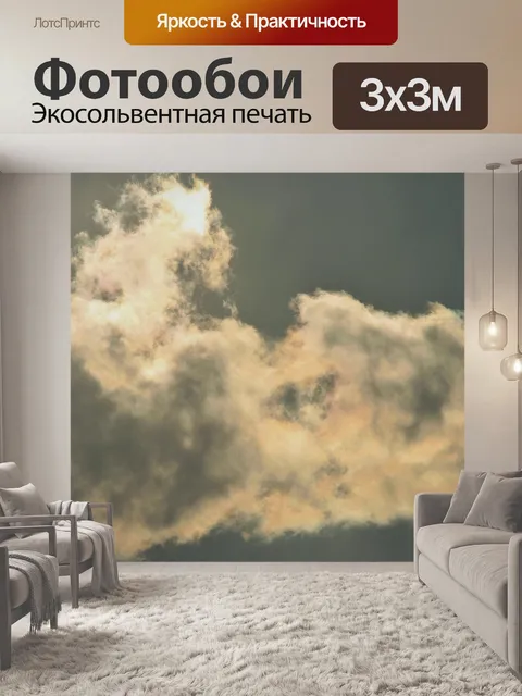 Фотообои мягкие цвета в облаке