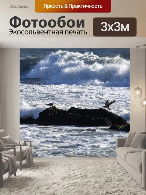 Фотообои чайка и море