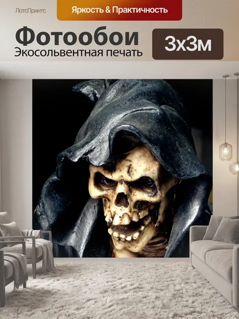Фотообои Скелет в капюшоне