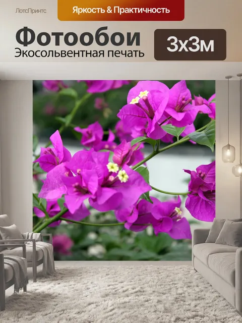 Фотообои Бугенвиль красный цветок