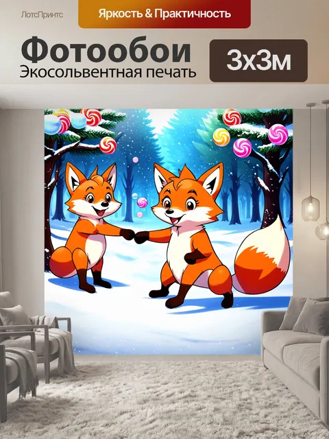 Фотообои животные в стиле манга