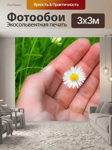 Фотообои Открытая рука на фоне зеленого