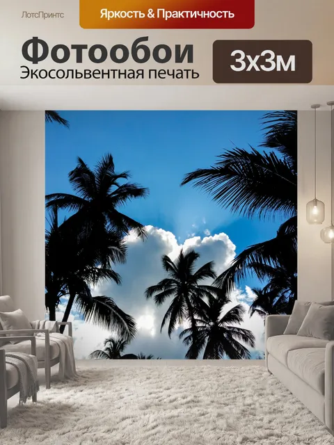 Фотообои пальмовых деревьев силуэт