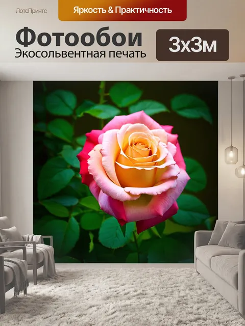 Фотообои розы в стиле арт-нуво, вписывающиеся в общую концепцию природы и экосистемы