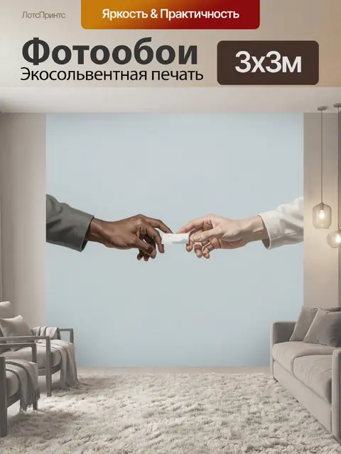 Фотообои Руки разных людей с предметом