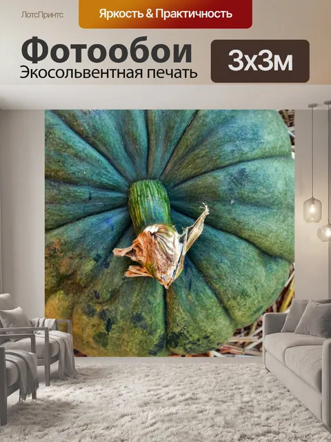 Фотообои зеленая тыква