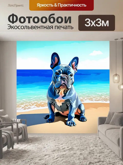 Фотообои изображение синего французского бульдога
