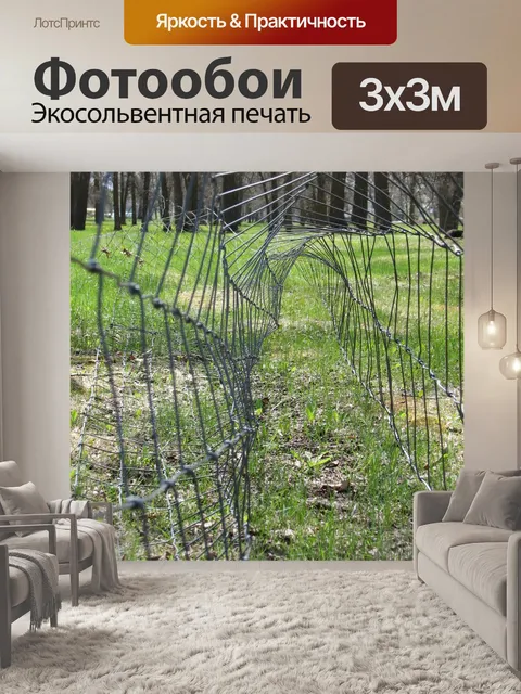 Фотообои Металлическая клетка гранж