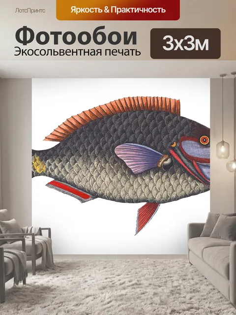 Фотообои Рыба тропических старинных искусства