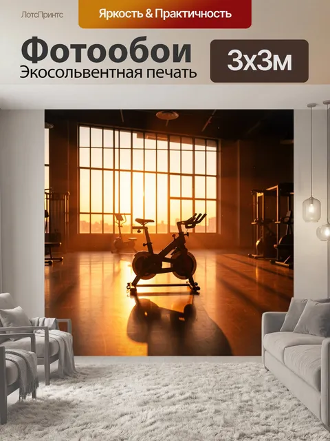 Фотообои Спортивный зал на закате