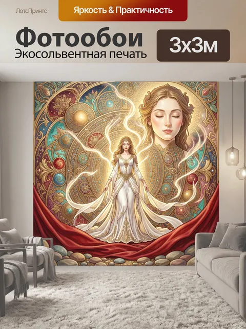 Фотообои Мистическая богиня в сиянии