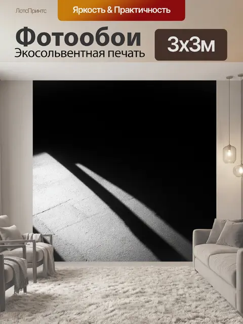 Фотообои фотография, сделанная в стиле черно-белого контрастного снимка, с использованием теней и света…