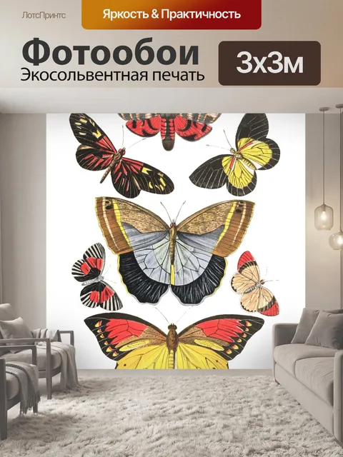 Фотообои Бабочки набор старинный клипарт
