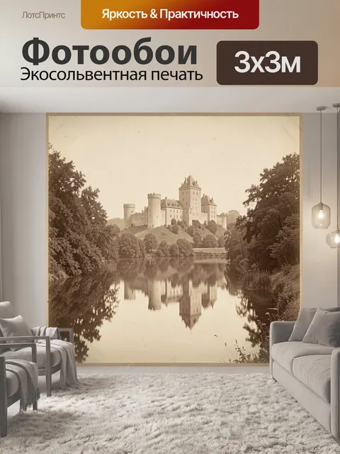 Фотообои Старинный замок над водой