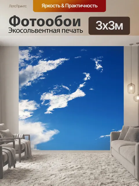 Фотообои Рыхлые клочья белого облака в небе