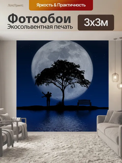 Фотообои Пара с луной