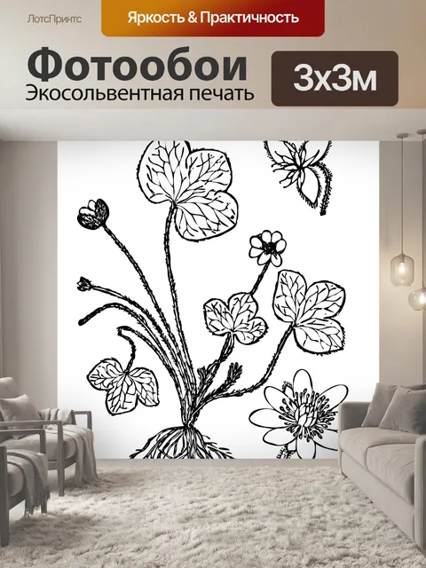 Фотообои Цветы Clipart раскраски страницу