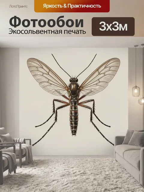 Фотообои Комар с расправленными крыльями
