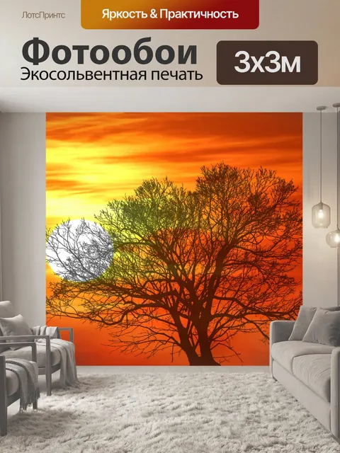 Фотообои Дерево на закате