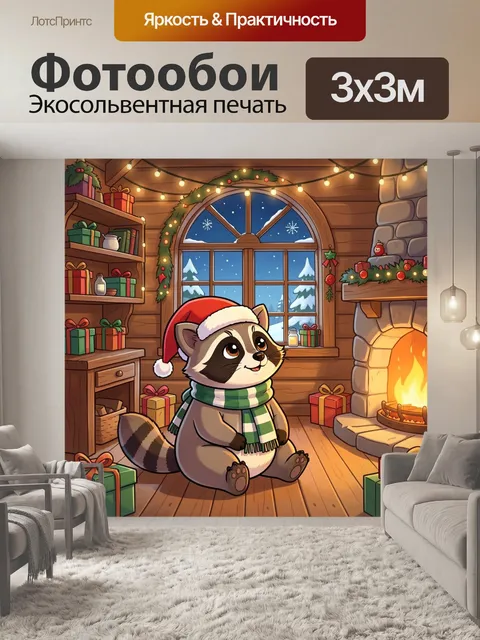 300 × 300 см · Экосольвентная печать